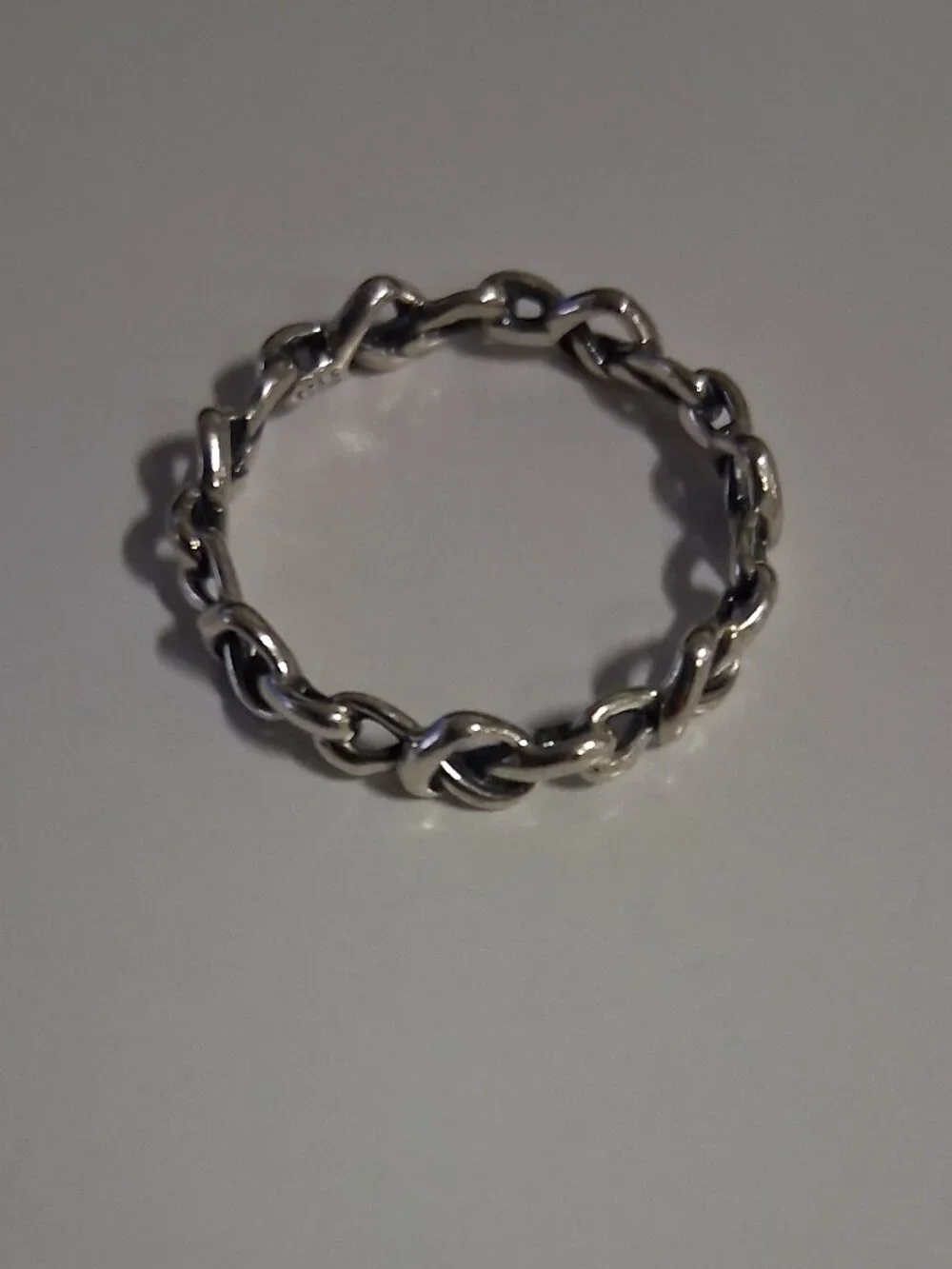Pandora 198018-54 Knotted Hearts Ring – Sterling Silver – Size 7